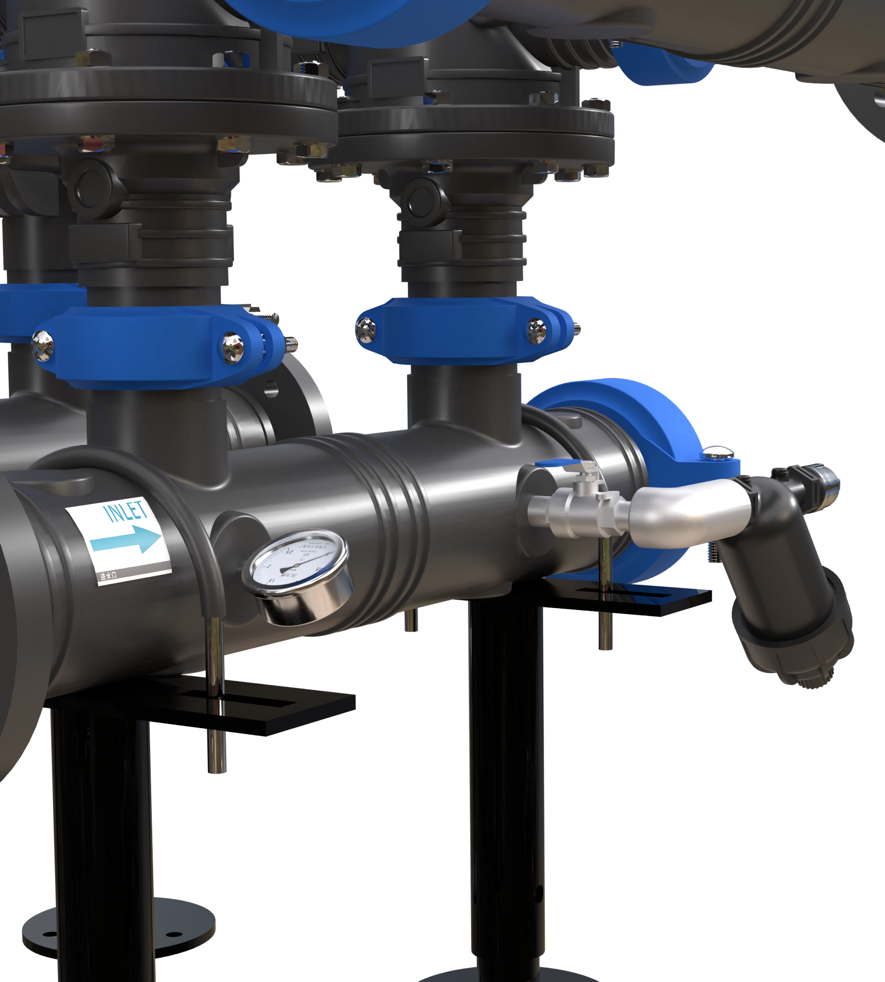 Sistema de filtro automático de retrolavado automático de Rainirri para tratamiento de agua industrial e riego agrícola