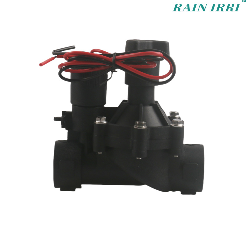 Válvulas solenoides de césped automáticas de plástico pesado de Rainirri para un proyecto de riego de jardín y paisaje