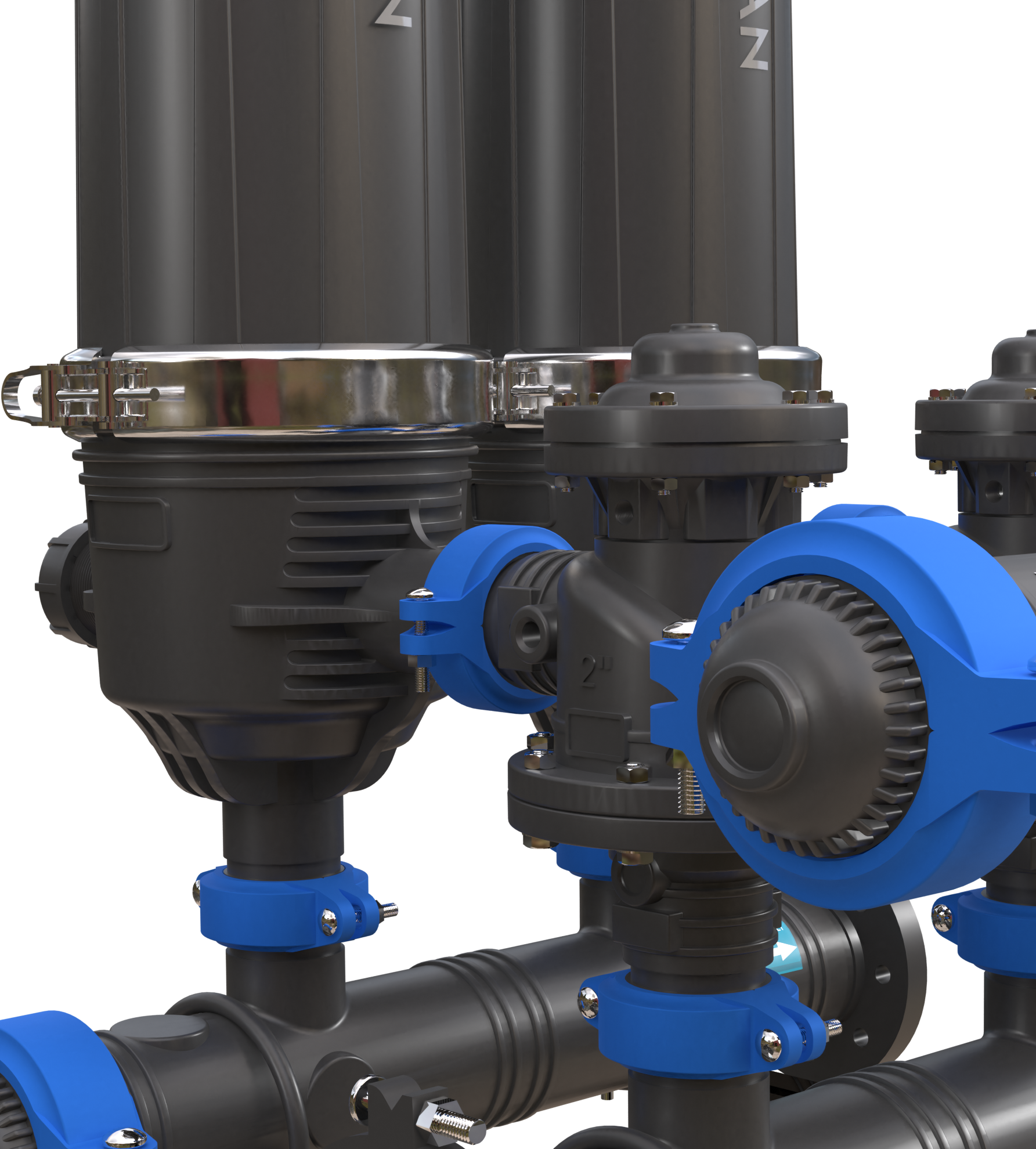 Sistema de filtro automático de retrolavado automático de Rainirri para tratamiento de agua industrial e riego agrícola
