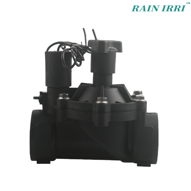 Válvulas solenoides de césped automáticas de plástico pesado de Rainirri para un proyecto de riego de jardín y paisaje