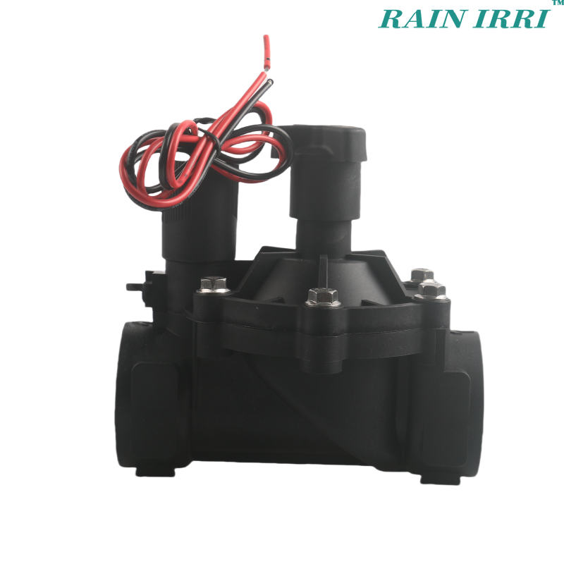Válvulas solenoides de césped automáticas de plástico pesado de Rainirri para un proyecto de riego de jardín y paisaje