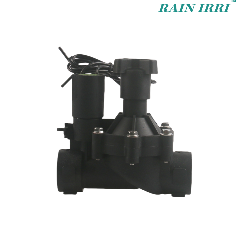 Válvulas solenoides de césped automáticas de plástico pesado de Rainirri para un proyecto de riego de jardín y paisaje