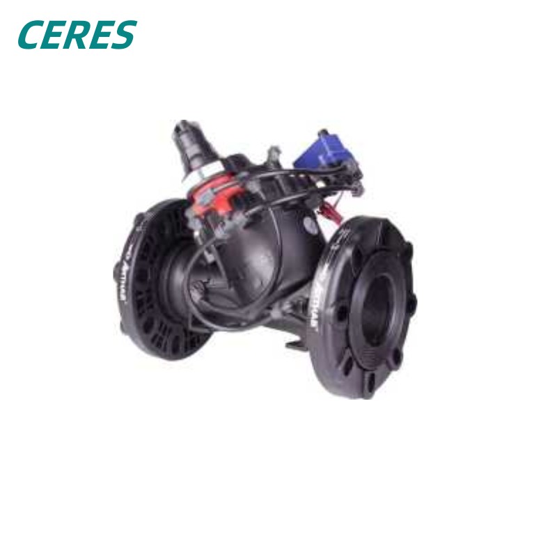 JF50PRC T Tipo Material de nylon Agricultura Válvula de presión de la línea de riego de goteo con control de solenoides