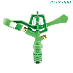 Rainirri ajustable y wholecircle de plástico rociador de impacto giratorio para el sistema de riego de jardín y agricultura